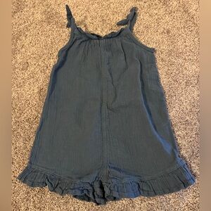 Charming Blue Ruffled Kids Romper